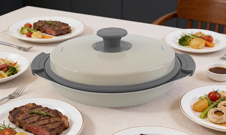 Magnetrongrill met meerdere potten