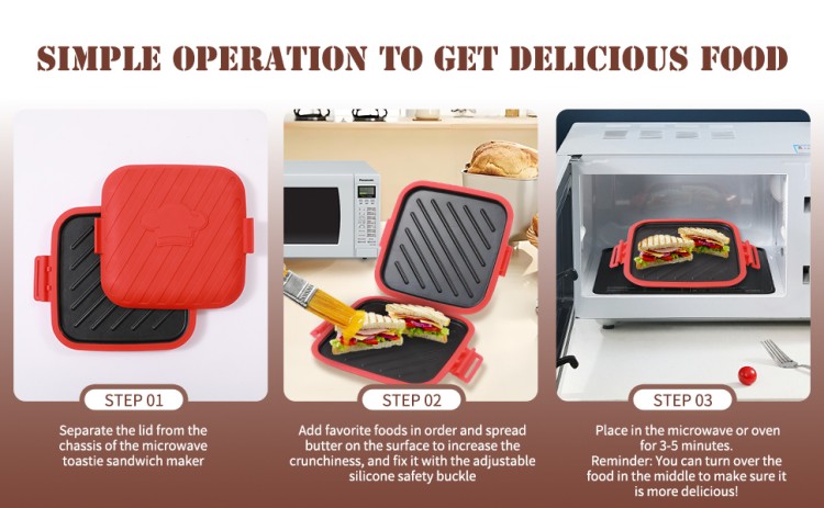 Microwave grill tray locking system detail with four corner clips