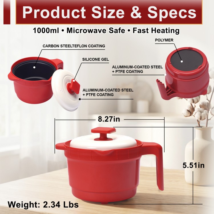 HeMaSe Round Microwave Grill Pot Glass Lid Close-Up - Tempered Glass with Built-In Steam Vents for Moisture Control