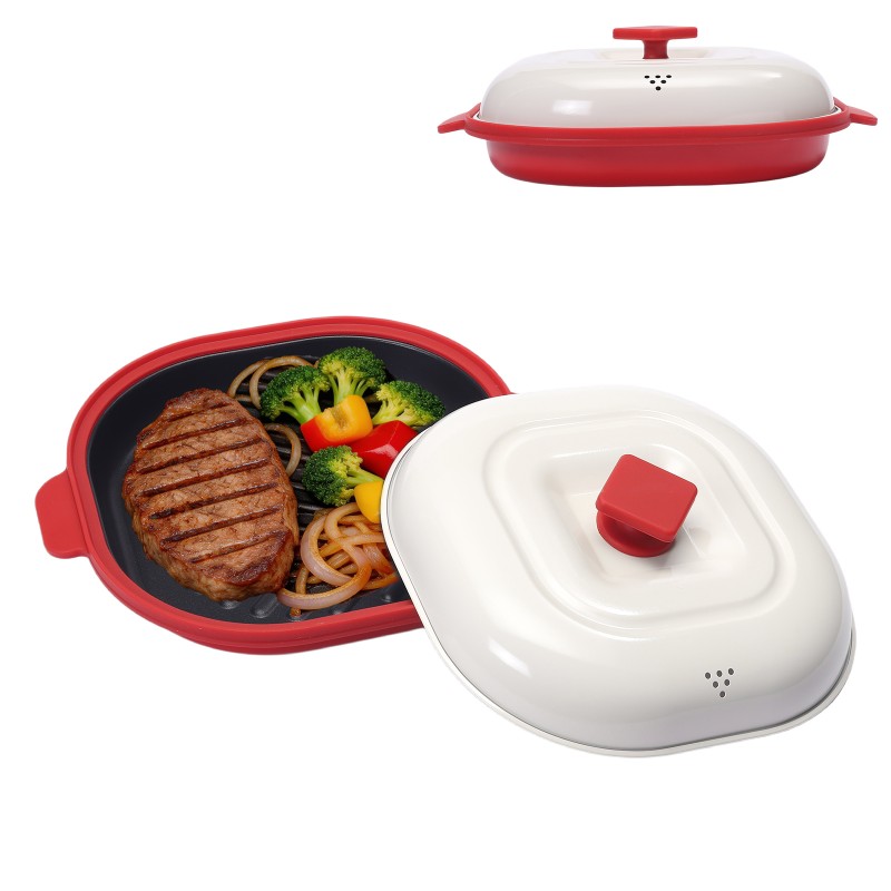 Slimme automatische stoomuitlaat Multifunctionele magnetrongrill met meerdere potten