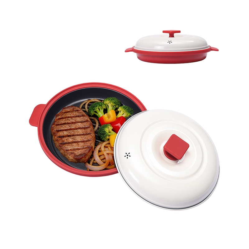 Temperatuurregelbare magnetrongrill met meerdere potten